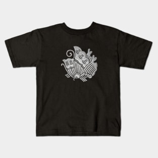 Taira Kamon Ageha Cho in Silver Foil Kids T-Shirt